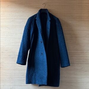 COS Navy Textured Wool & Alpaca Coat 38R